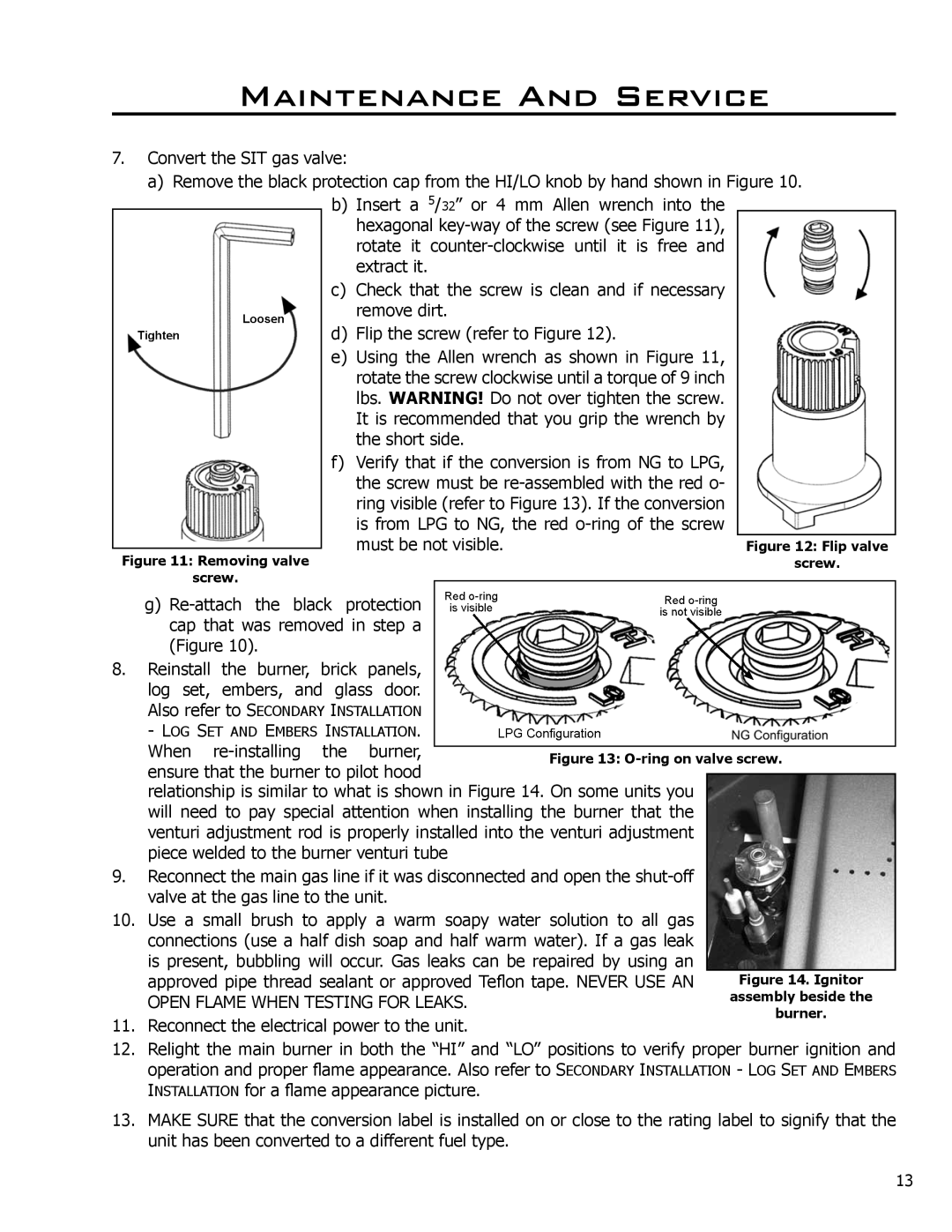 Enviro C-10078, C-11278, 50-645 owner manual Must be not visible, Removing valve Screw 