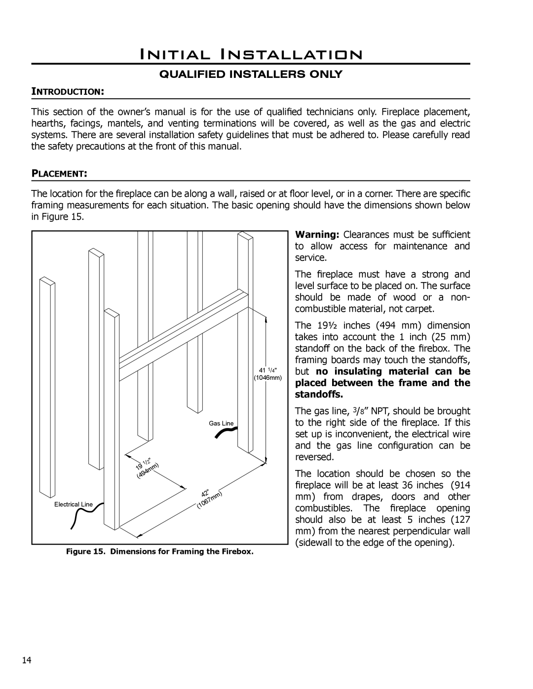 Enviro 50-645, C-11278, C-10078 owner manual Initial Installation, Introduction Placement 