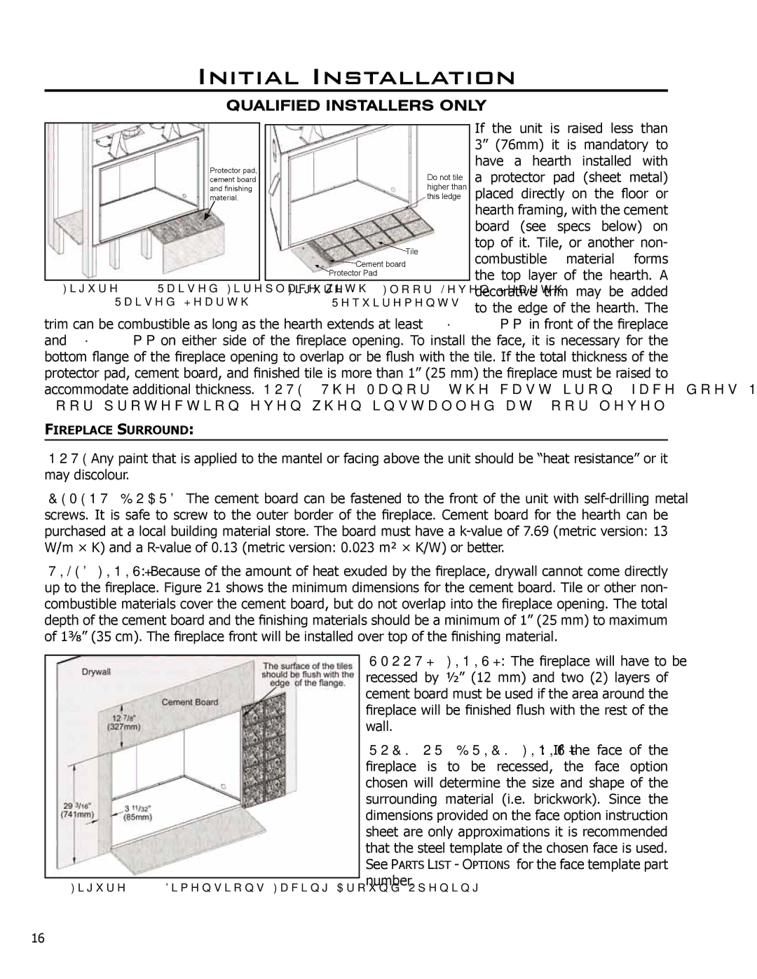 Enviro C-10078, C-11278, 50-645 owner manual Rock or Brick Finish If the face, Fireplace Surround 