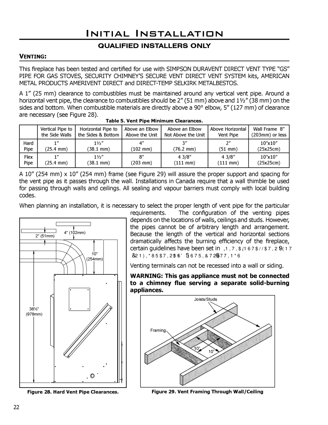 Enviro C-10078, C-11278, 50-645 owner manual To a chimney flue serving a separate solid-burning, Appliances, Venting 