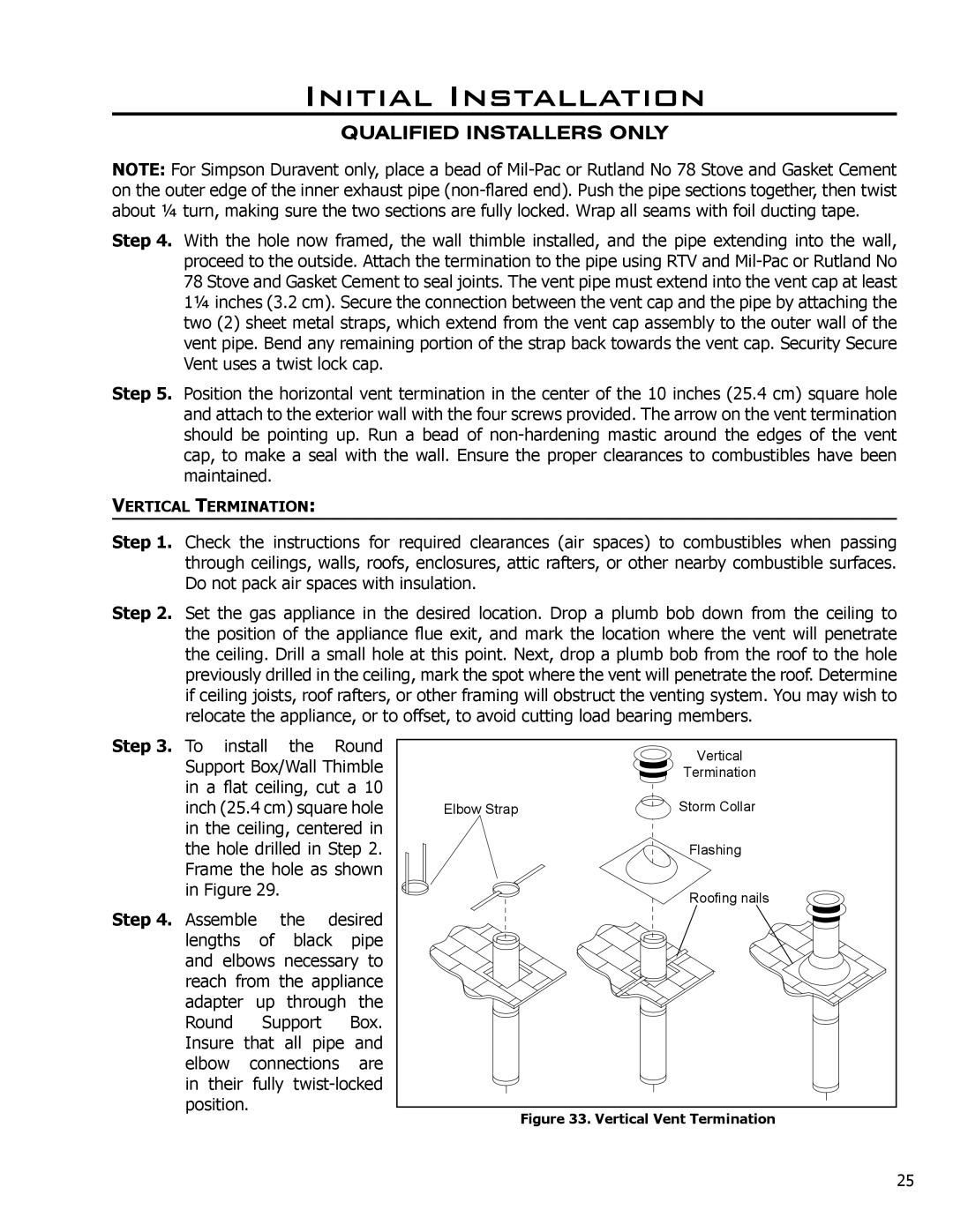 Enviro C-10078, C-11278, 50-645 owner manual Assemble, Vertical Termination 