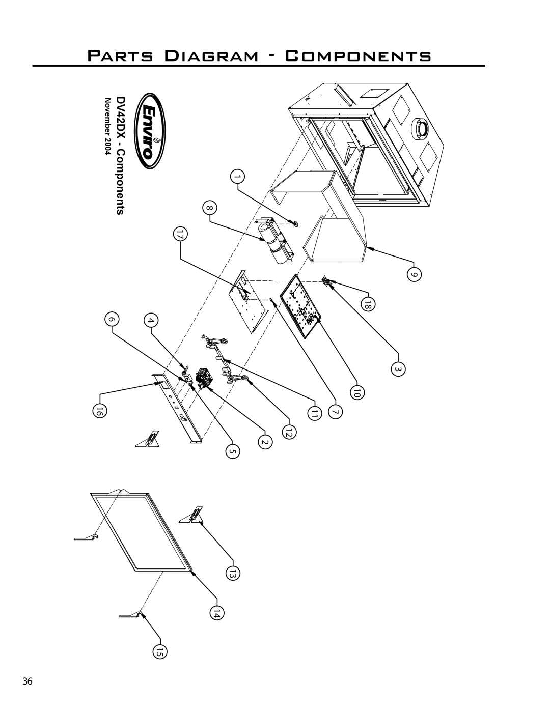 Enviro C-11278, C-10078, 50-645 owner manual PartsomponentsC Diagram 