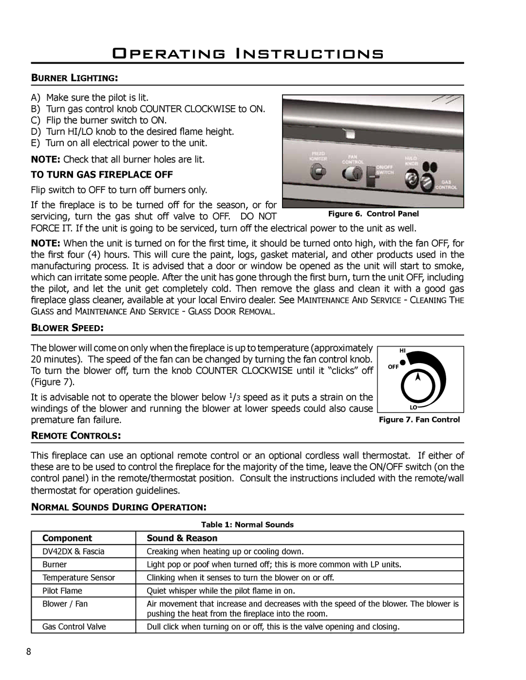 Enviro 50-645, C-11278, C-10078 owner manual To Turn GAS Fireplace OFF 