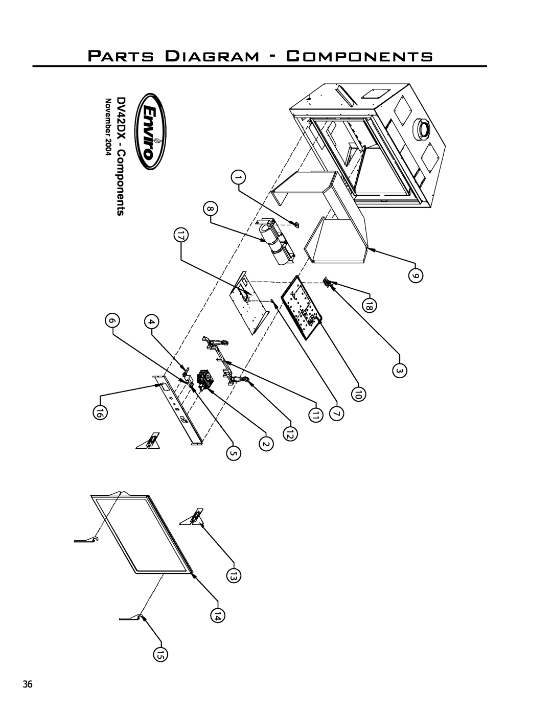 Enviro C-11278, C-10078, 50-645 owner manual PartsomponentsC, Diagram, enop moC- XD24VD, 9 81 1, r eb mevoN, 2004 