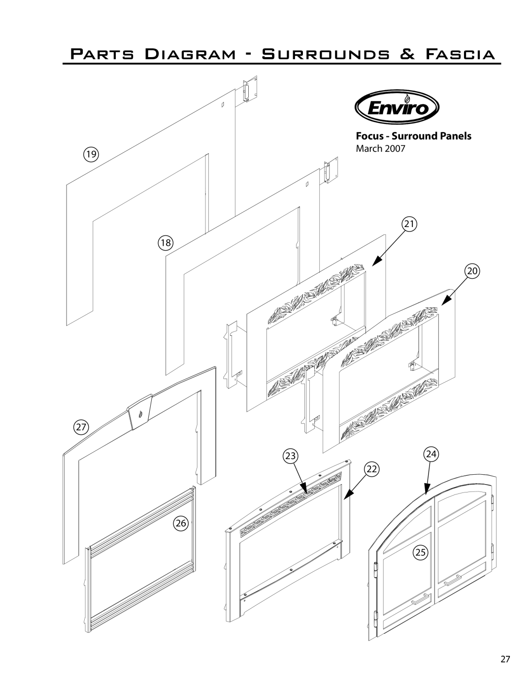 Enviro C-11288 owner manual Parts Diagram Surrounds & Fascia 