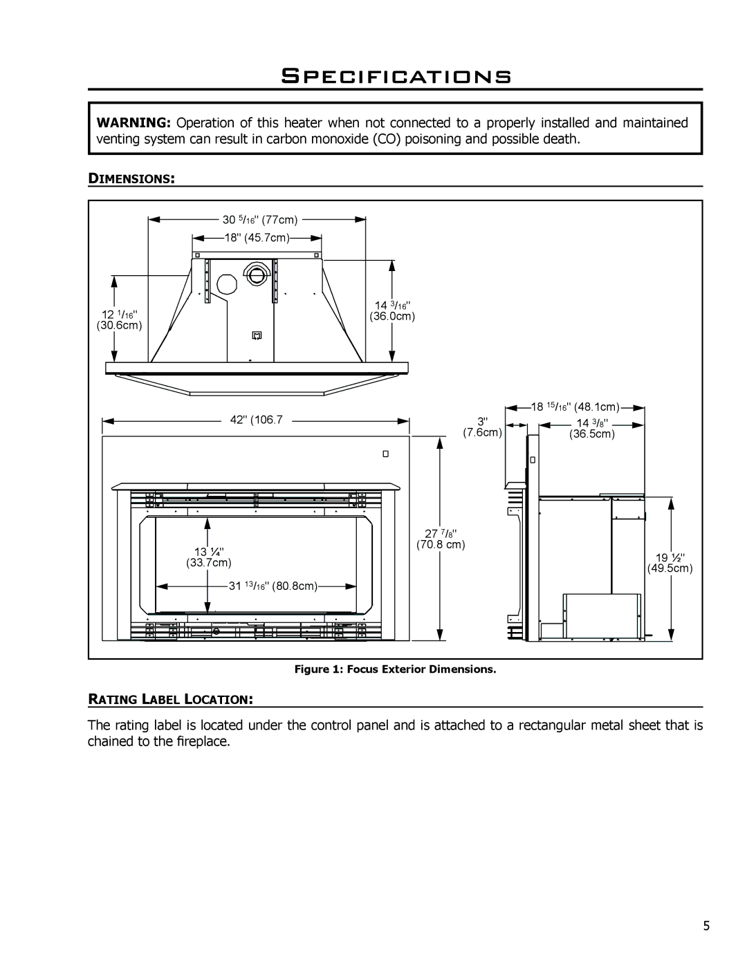 Enviro C-11288 owner manual Specifications, Dimensions 