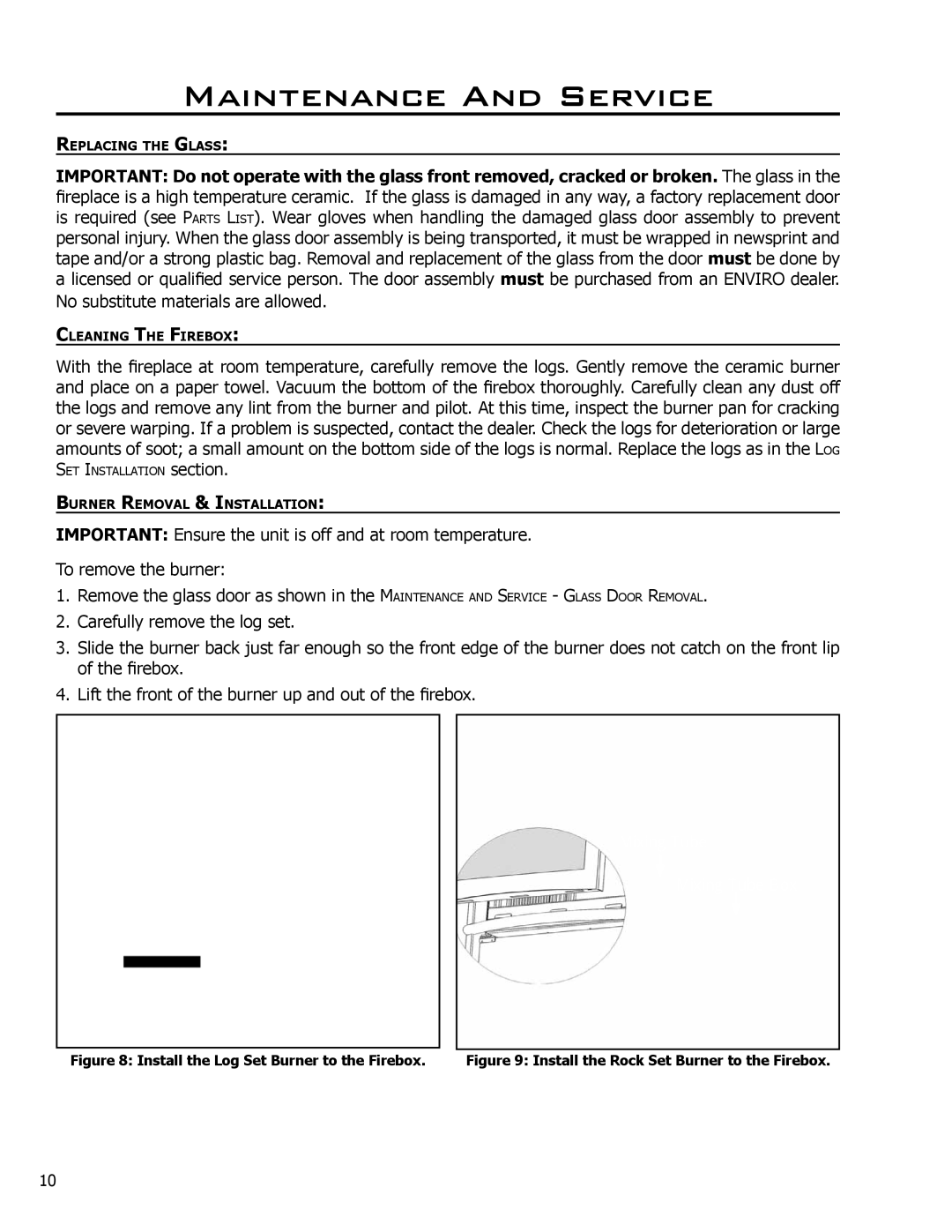 Enviro C-11500 owner manual No substitute materials are allowed 