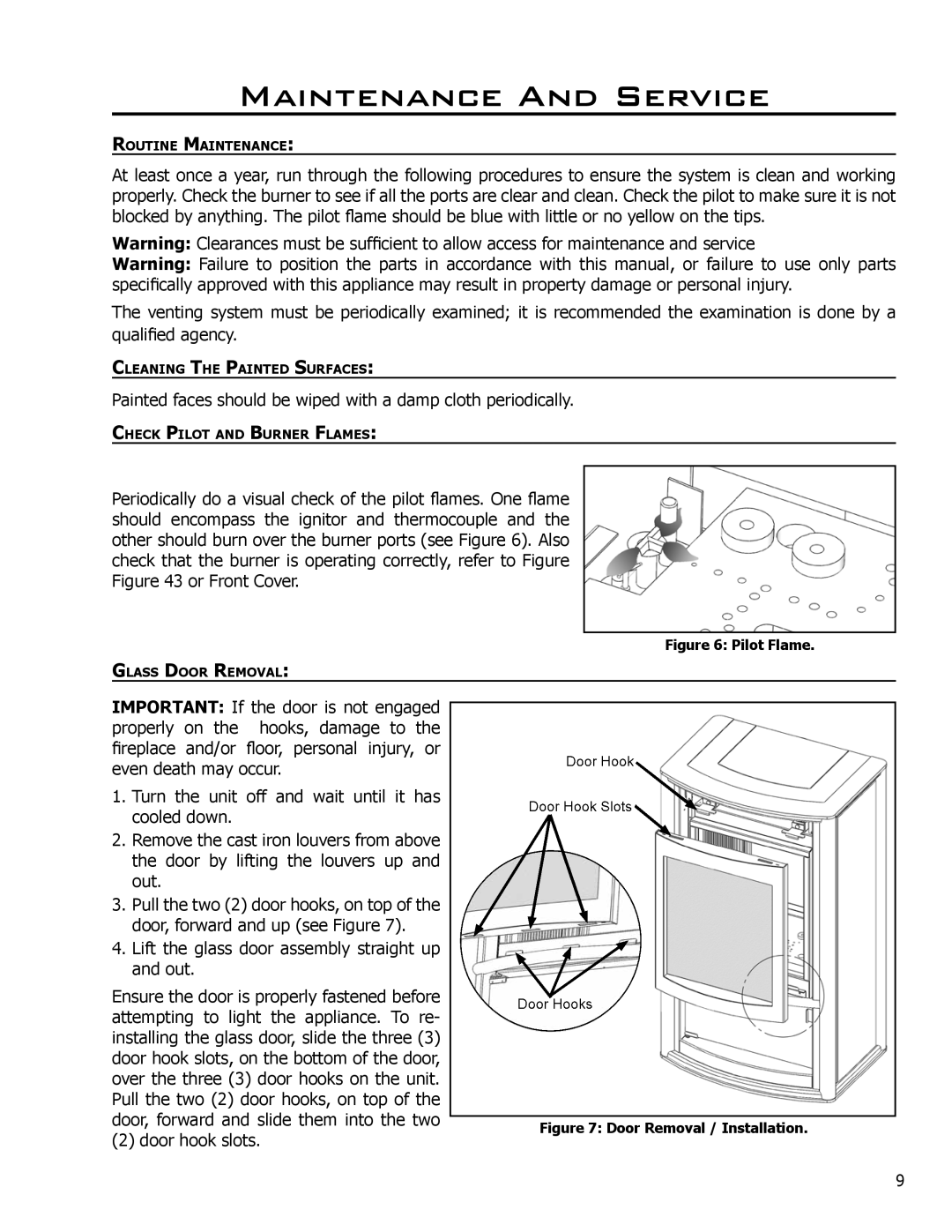 Enviro C-11500 owner manual Maintenance And Service, Pilot Flame 