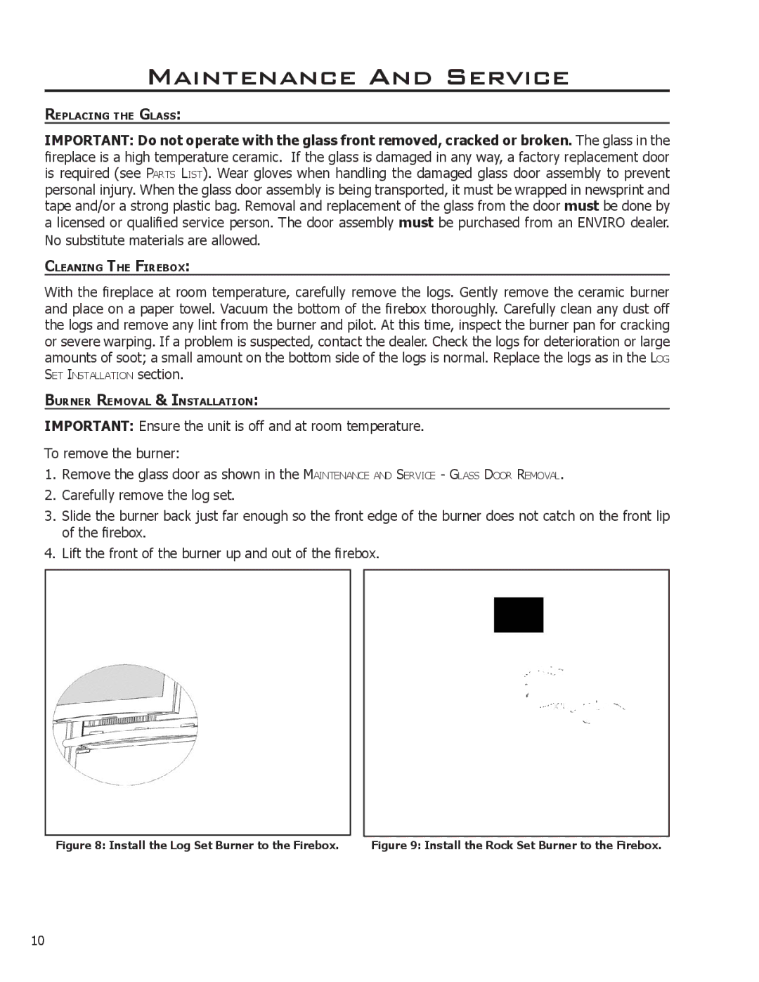 Enviro Cara owner manual No substitute materials are allowed 