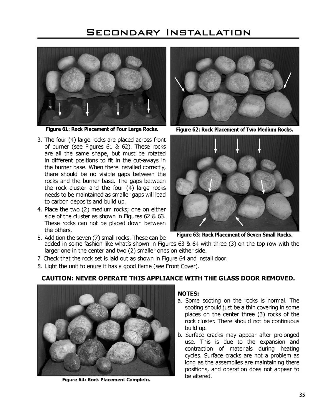 Enviro Cara owner manual Addition the seven 7 small rocks. These can be 