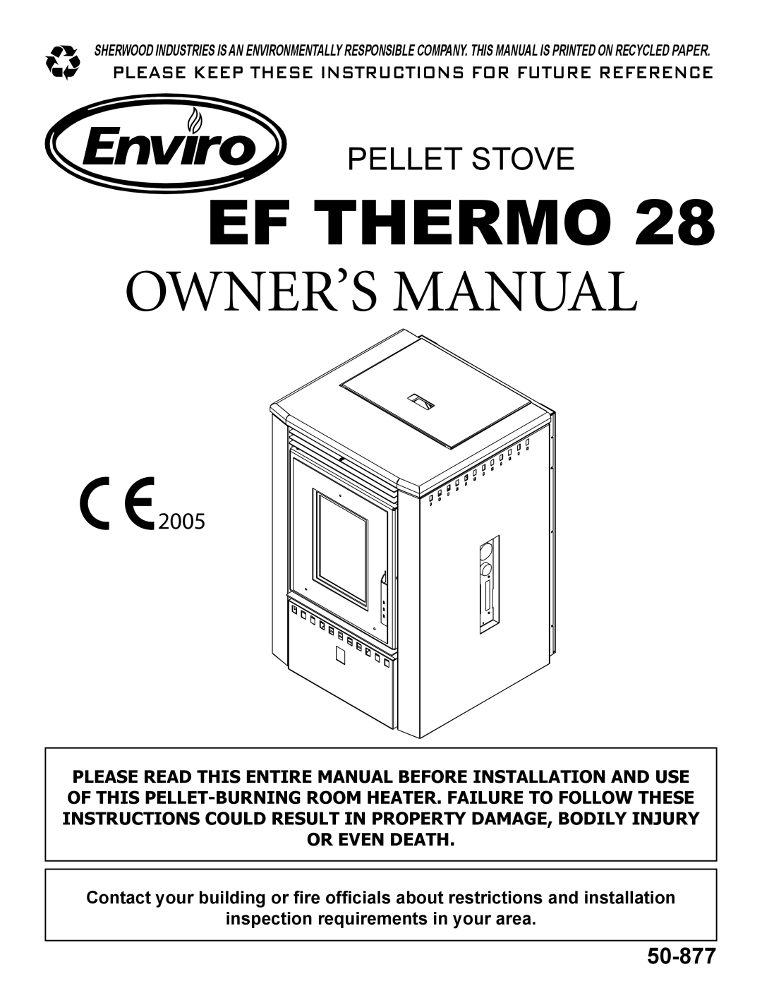 Enviro CE2005 owner manual EF Thermo 