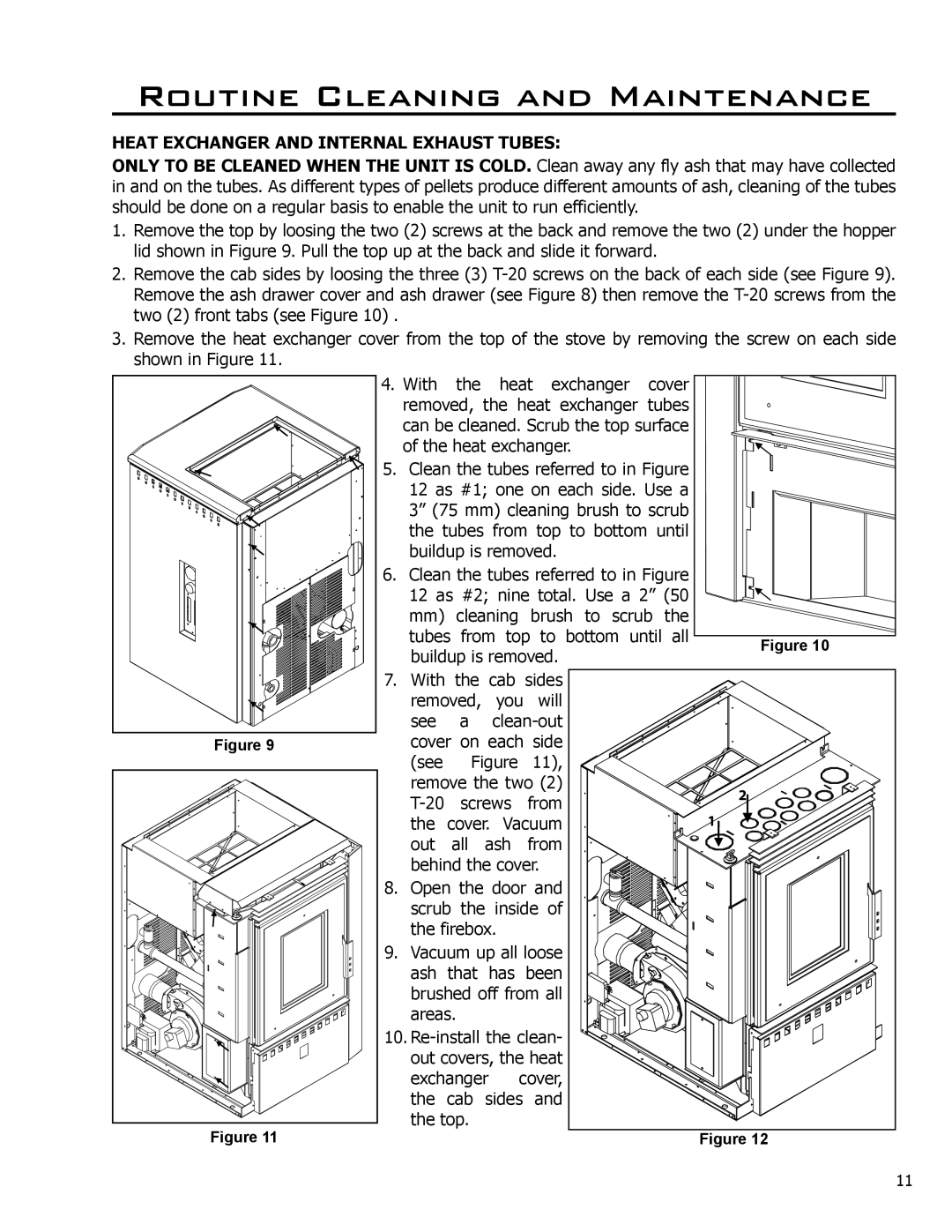 Enviro CE2005 owner manual Heat Exchanger and Internal Exhaust Tubes 