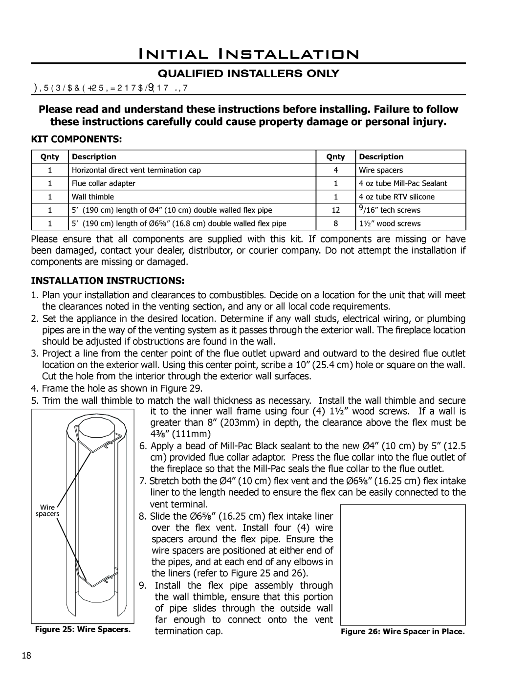 Enviro DV36 owner manual KIT Components, Installation Instructions 