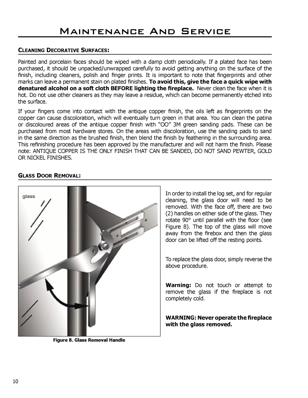 Enviro DV42DX owner manual Cleaning Decorative Surfaces 