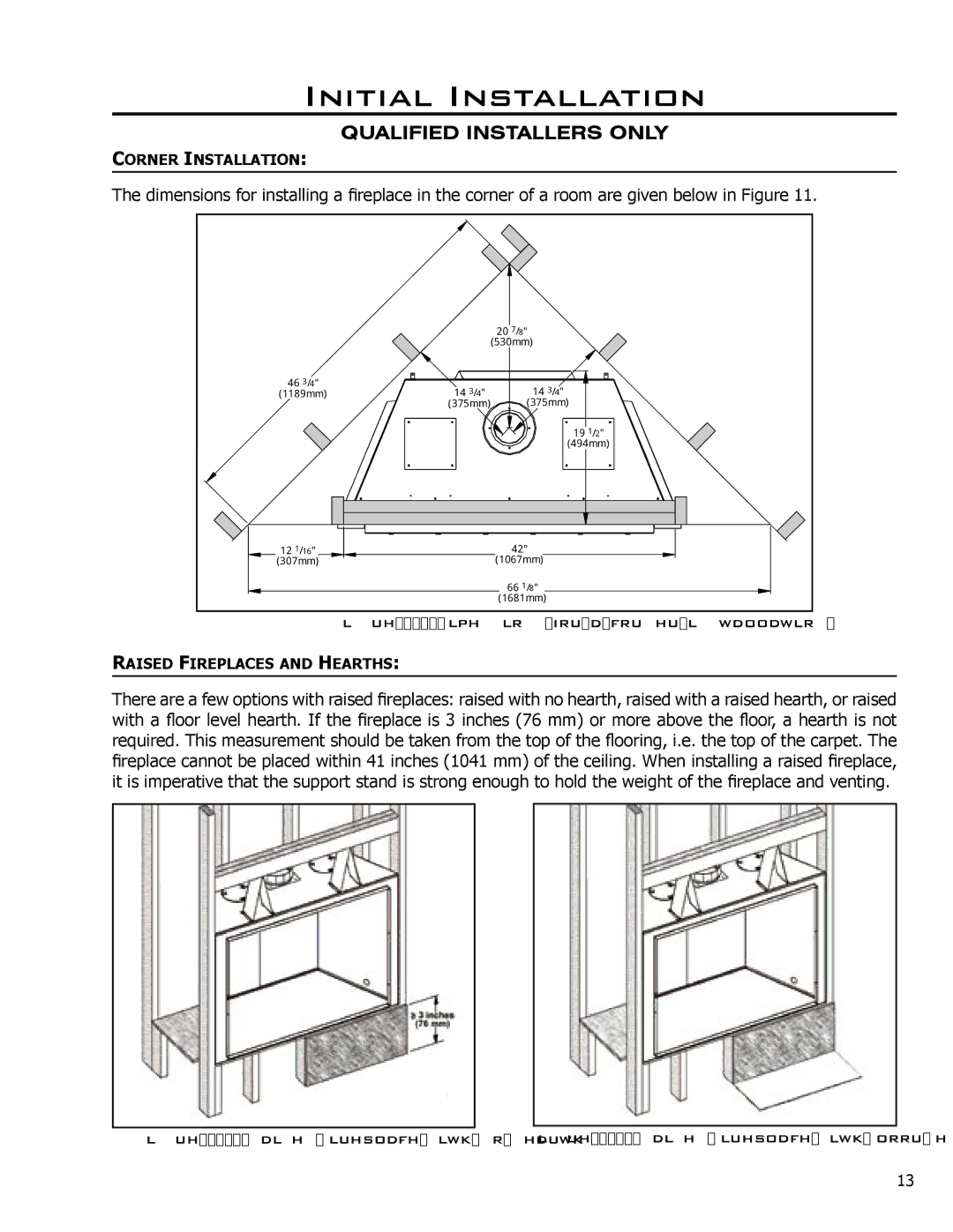 Enviro DV42DX owner manual Corner Installation 