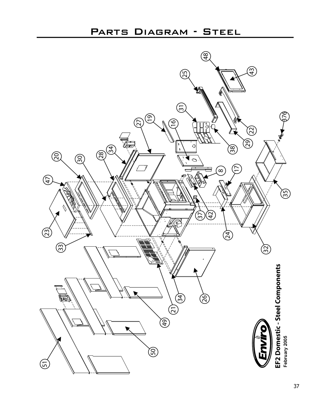 Enviro EF-119 owner manual Parts Diagram Steel 