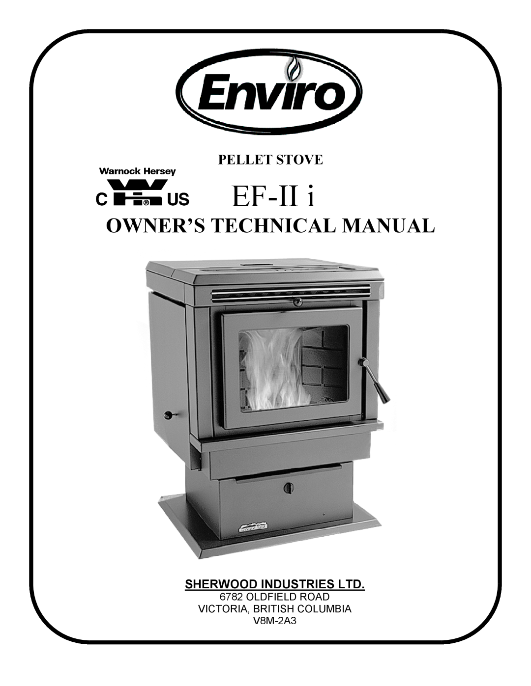 Enviro EF-II I technical manual Ef-Ιι, Owner’S Technical Manual, Pellet Stove 