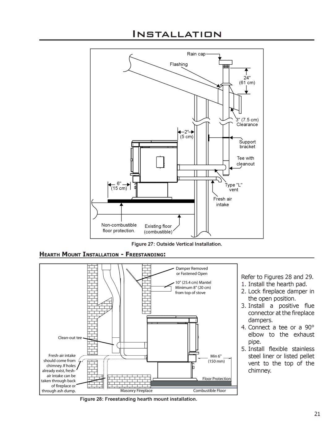 Enviro EF2 owner manual Install the hearth pad 