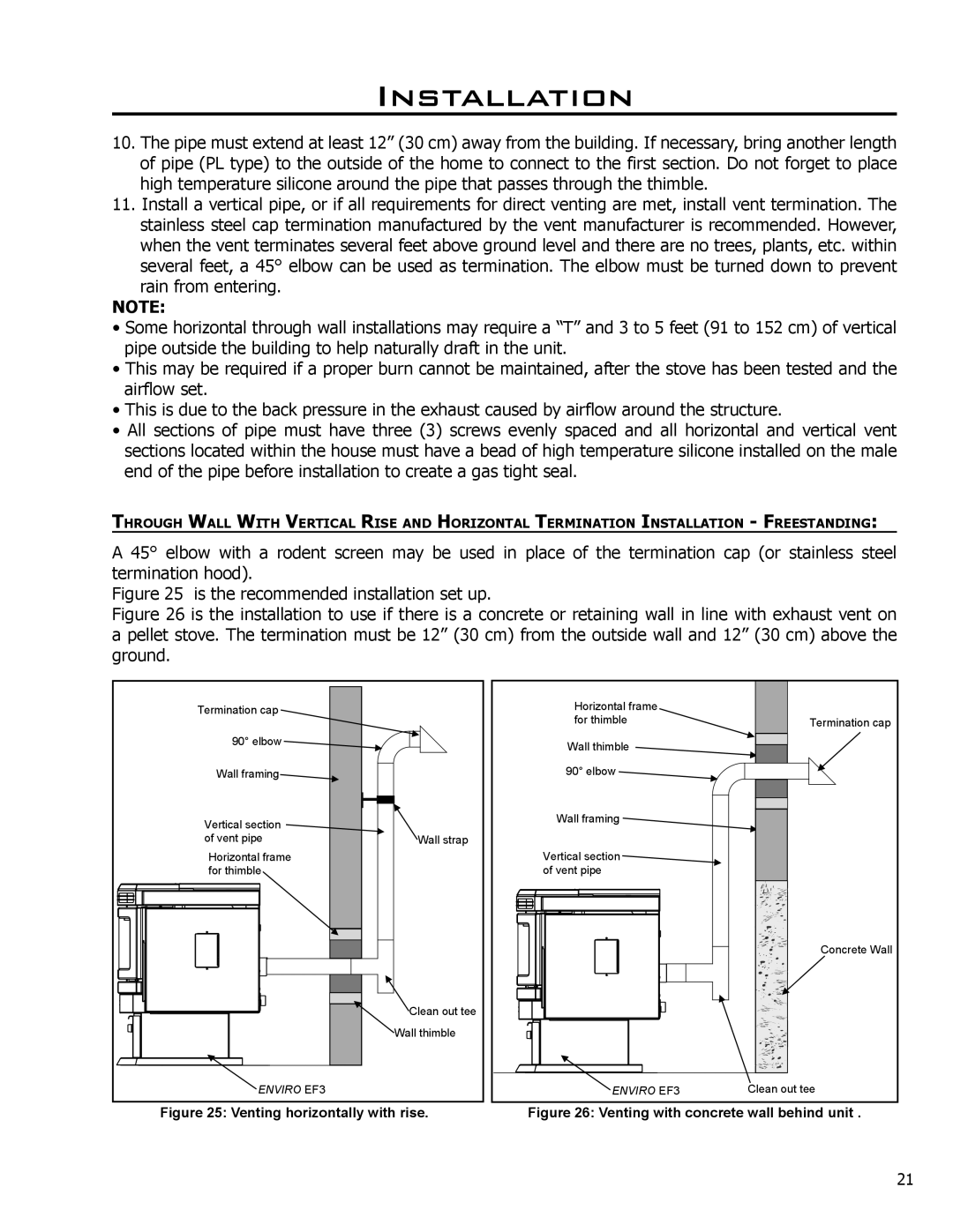 Enviro EF3 owner manual Is the recommended installation set up 