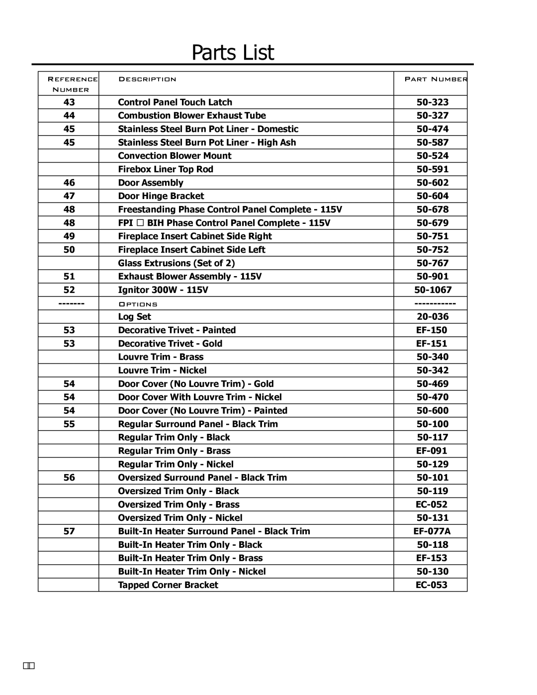 Enviro EF3 owner manual Options 