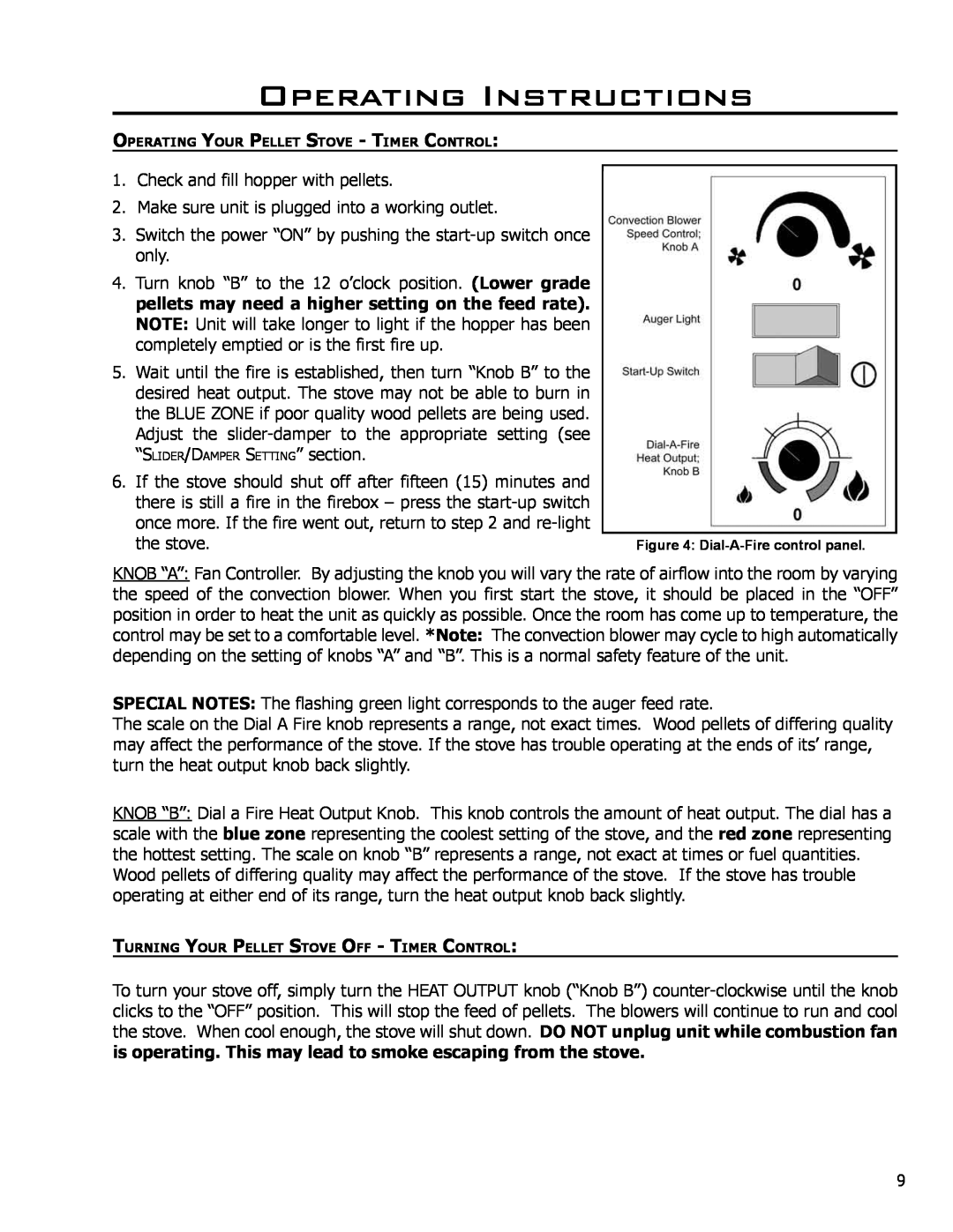Enviro EF3 owner manual the stove, Operating Instructions 