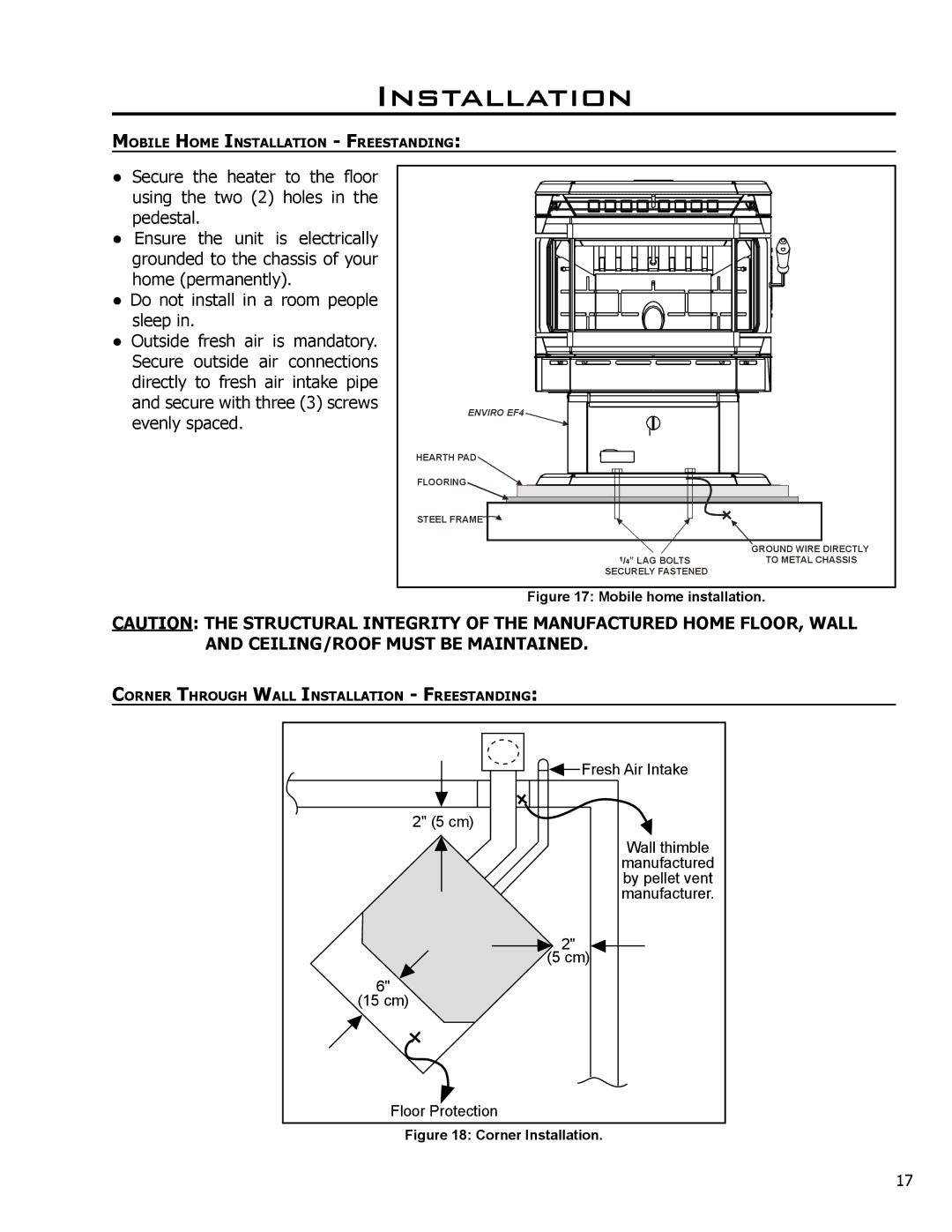 Enviro EF4 owner manual Fresh Air Intake 