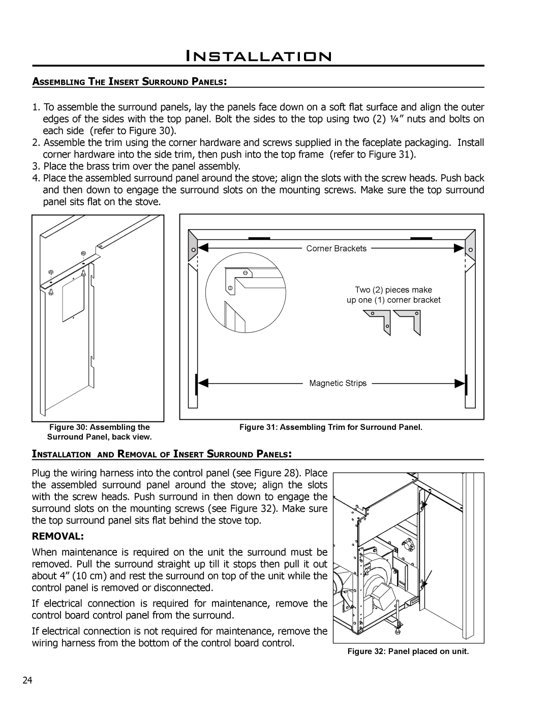 Enviro EF4 owner manual Removal, Surround Panel, back view 