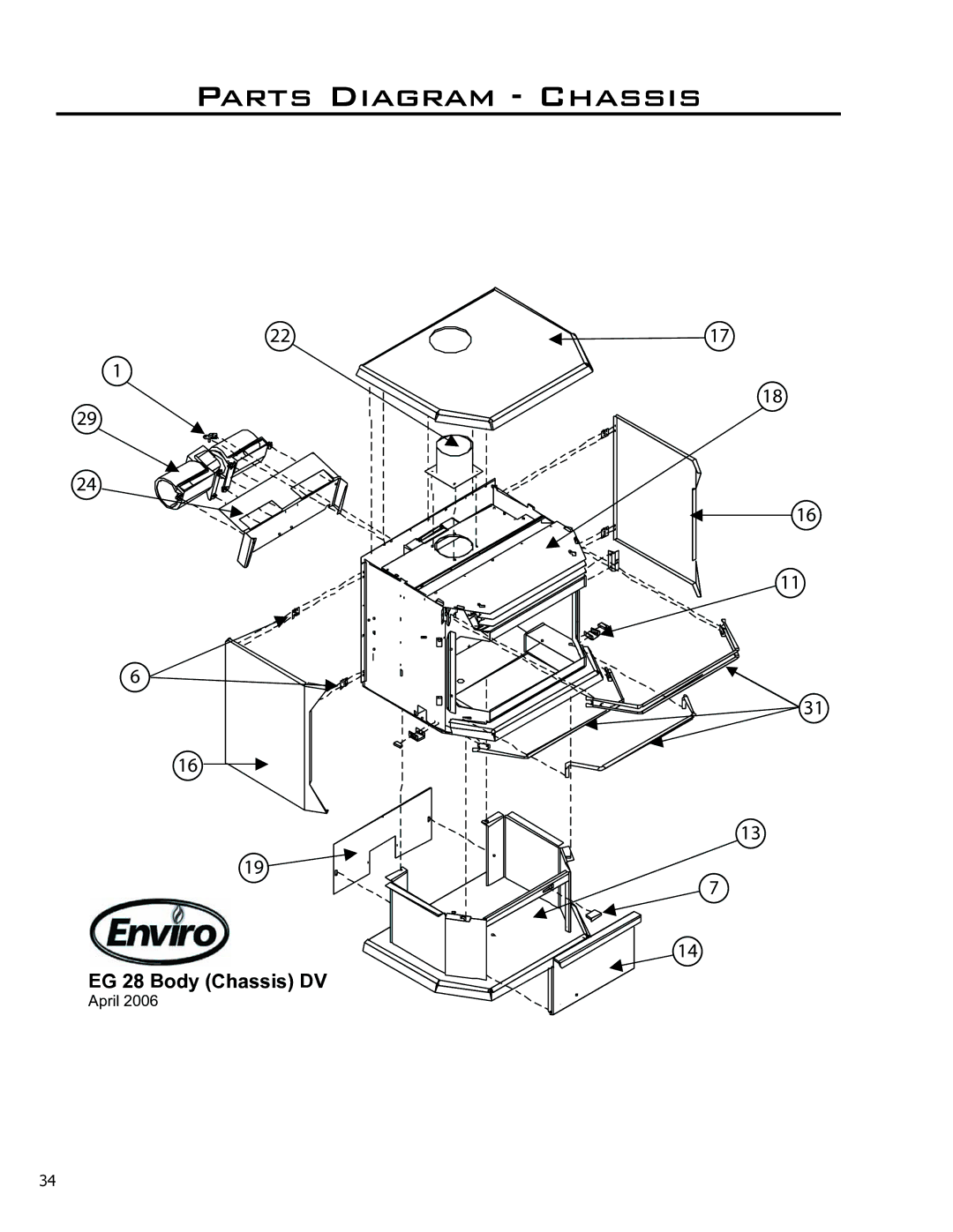 Enviro EG28 DV, EG28-120 owner manual Parts Diagram Chassis 