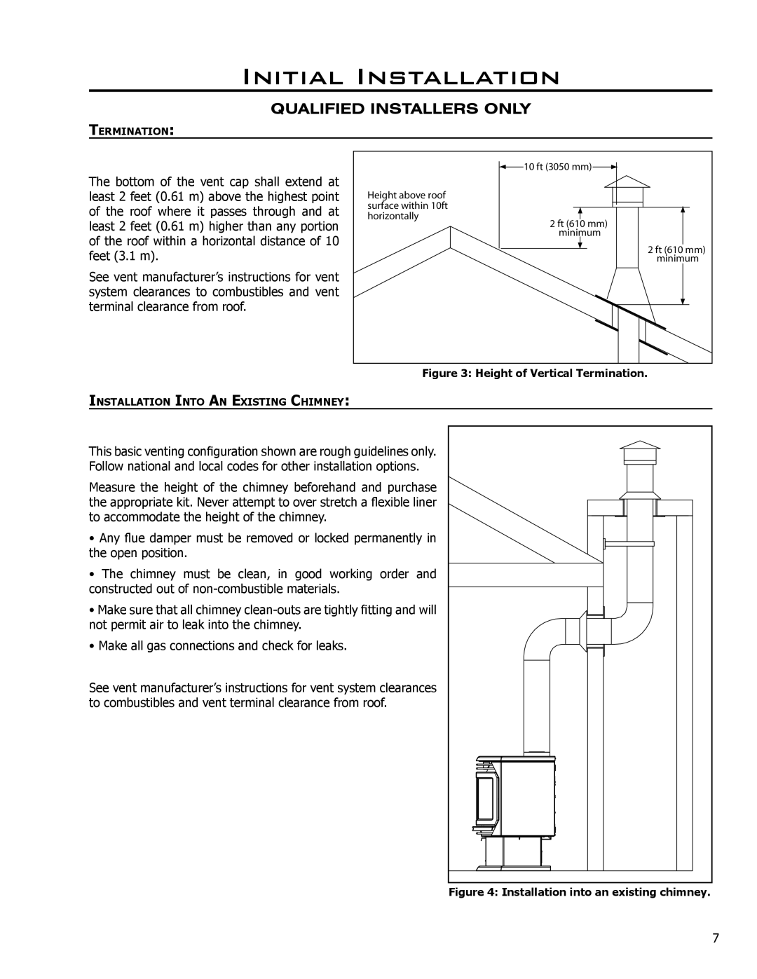 Enviro EG40 BV owner manual Height of Vertical Termination 