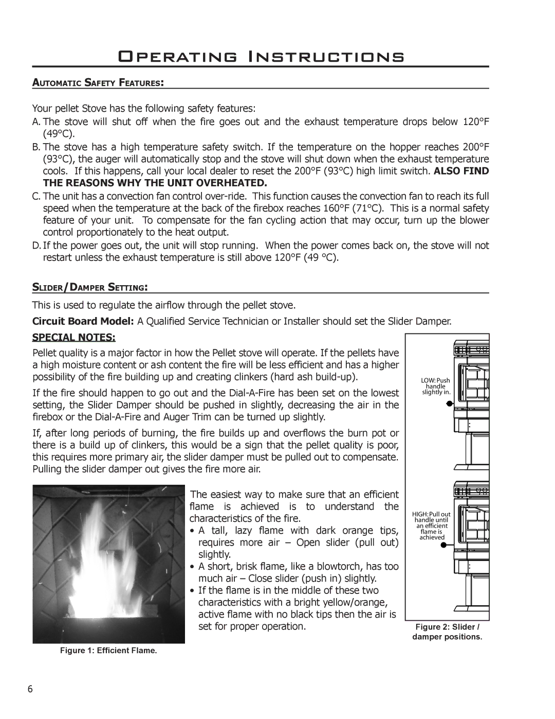 Enviro EP3 owner manual Operating Instructions, Reasons WHY the Unit Overheated, Special Notes 