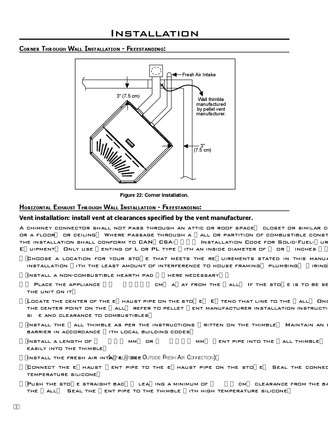 Enviro Meridian owner manual Installation 