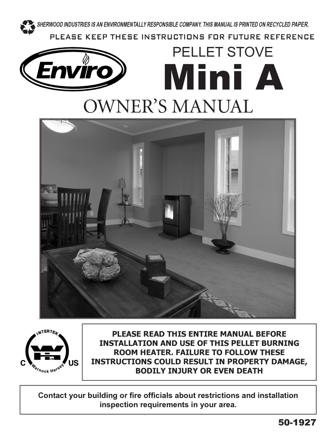 Enviro Mini A owner manual Mini a 