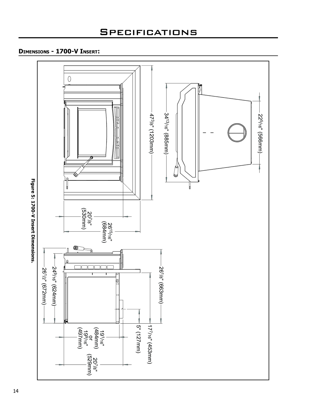 Enviro 1200-V Insert, Venice, 1700-V Insert owner manual 2615/16 684mm 