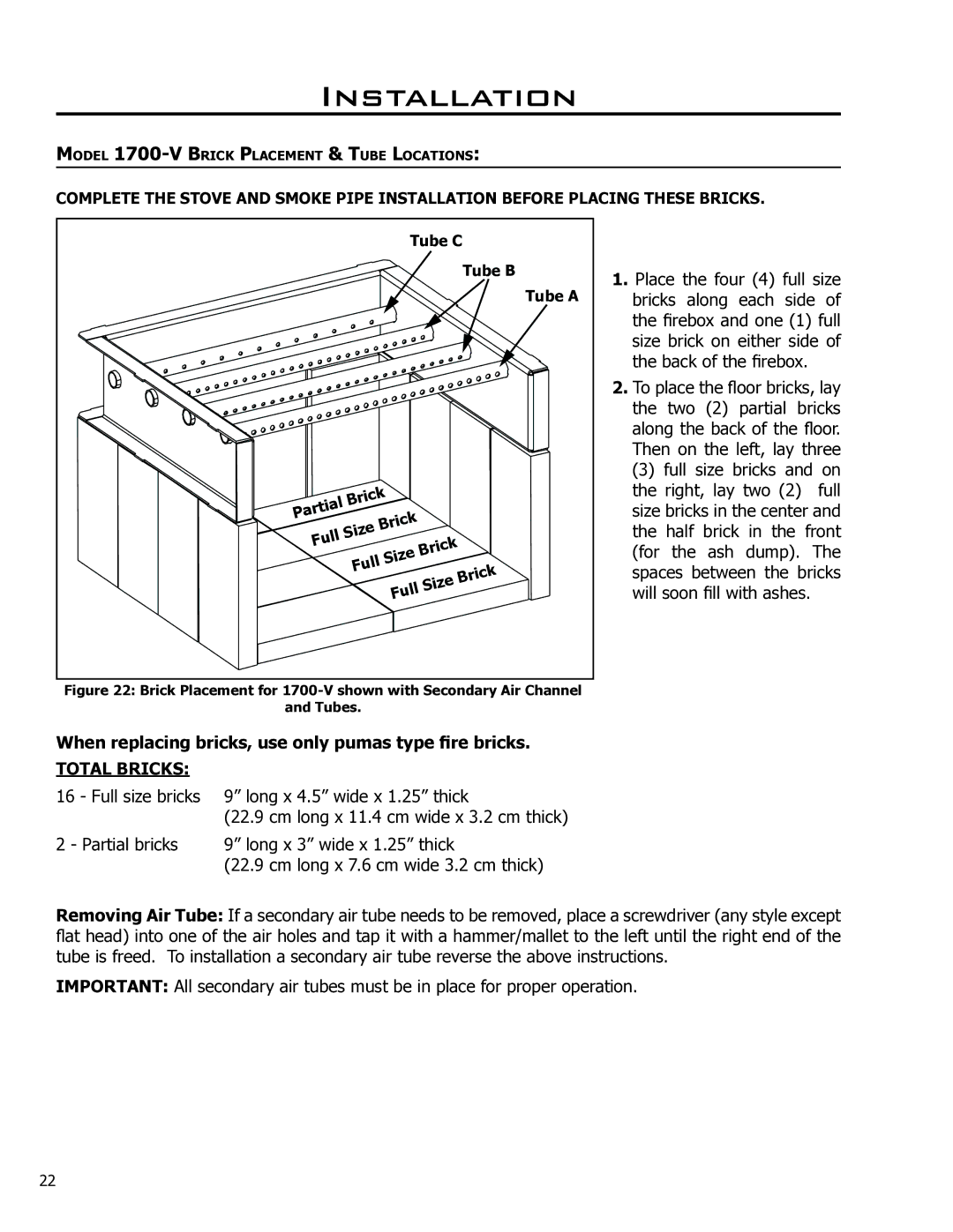 Enviro 1700-V Insert, Venice, 1200-V Insert owner manual Tube C Tube B Tube a 