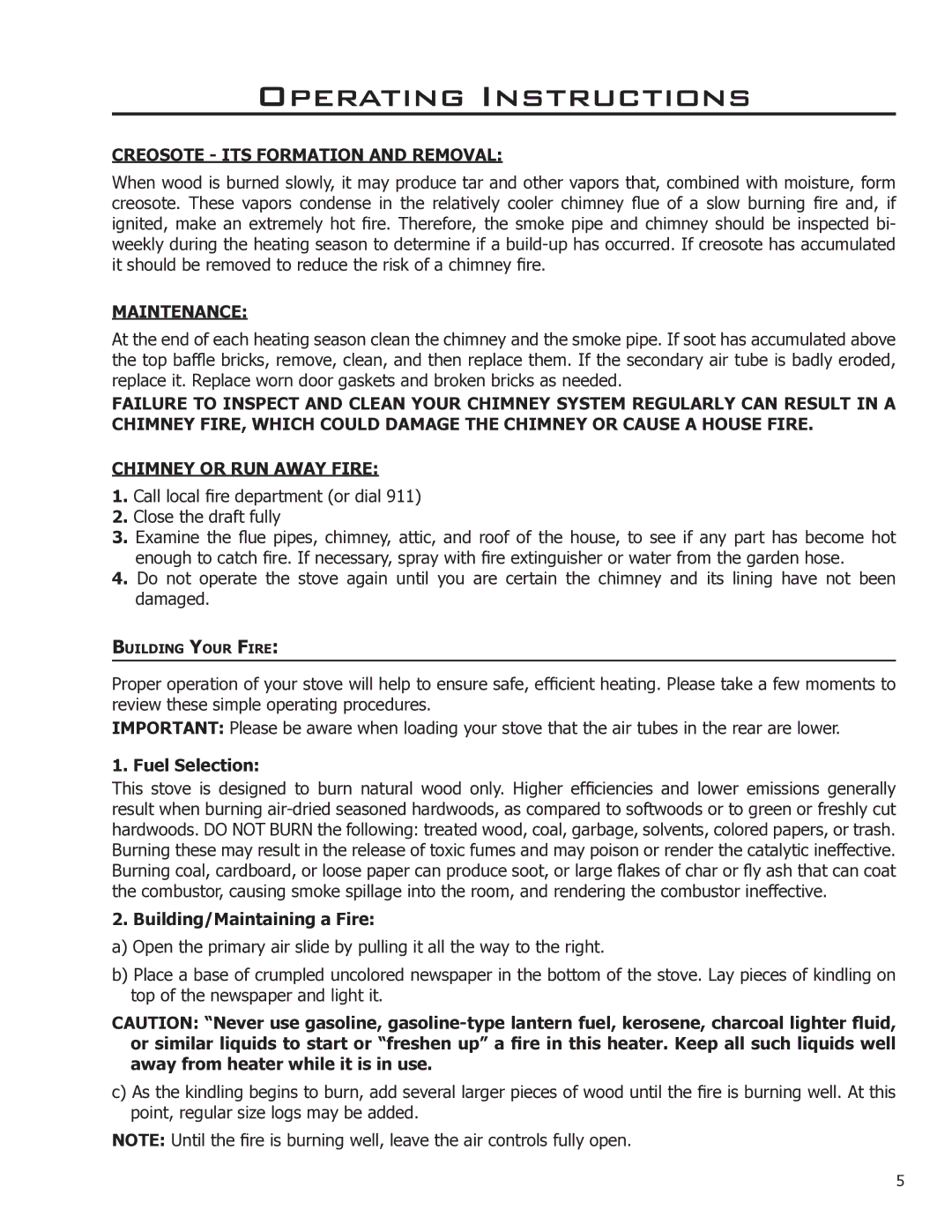 Enviro 1200-V Insert, Venice, 1700-V Insert owner manual Fuel Selection, Building/Maintaining a Fire 