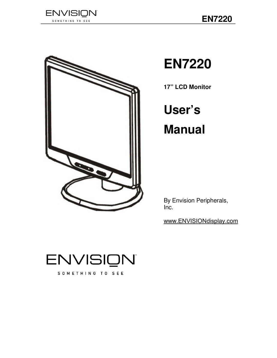 Envision Peripherals EN7220 user manual LCD Monitor 