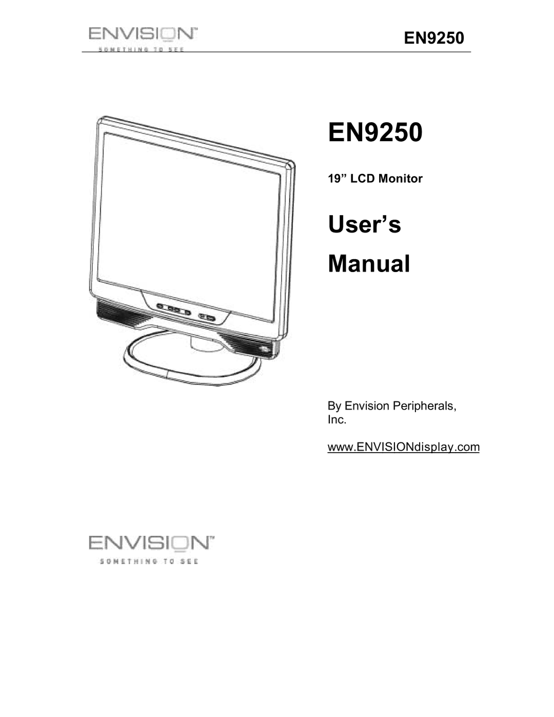 Envision Peripherals EN9250 user manual LCD Monitor 