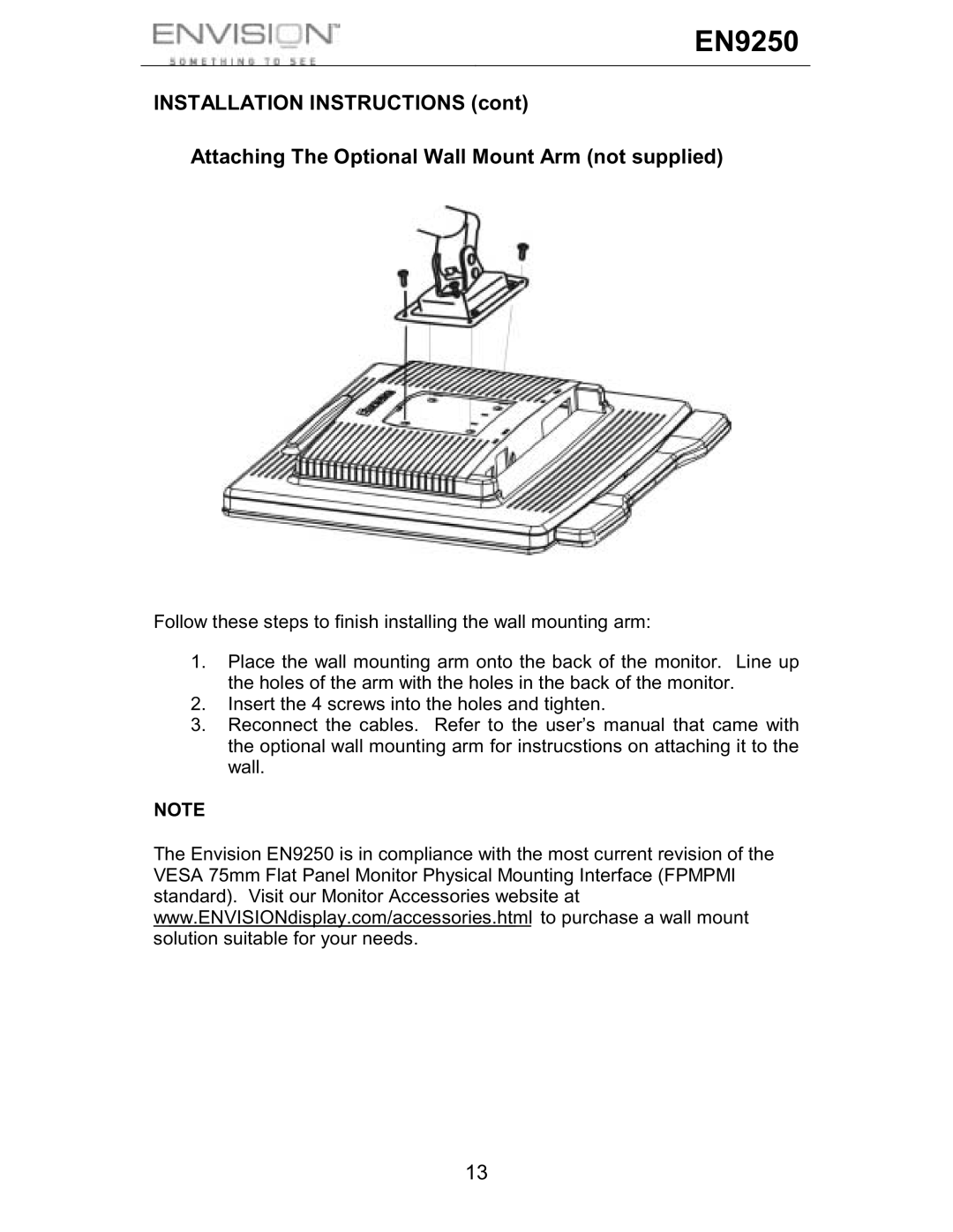 Envision Peripherals EN9250 user manual 