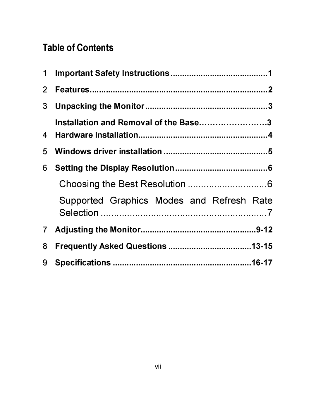 Envision Peripherals EN9410e user manual Table of Contents 