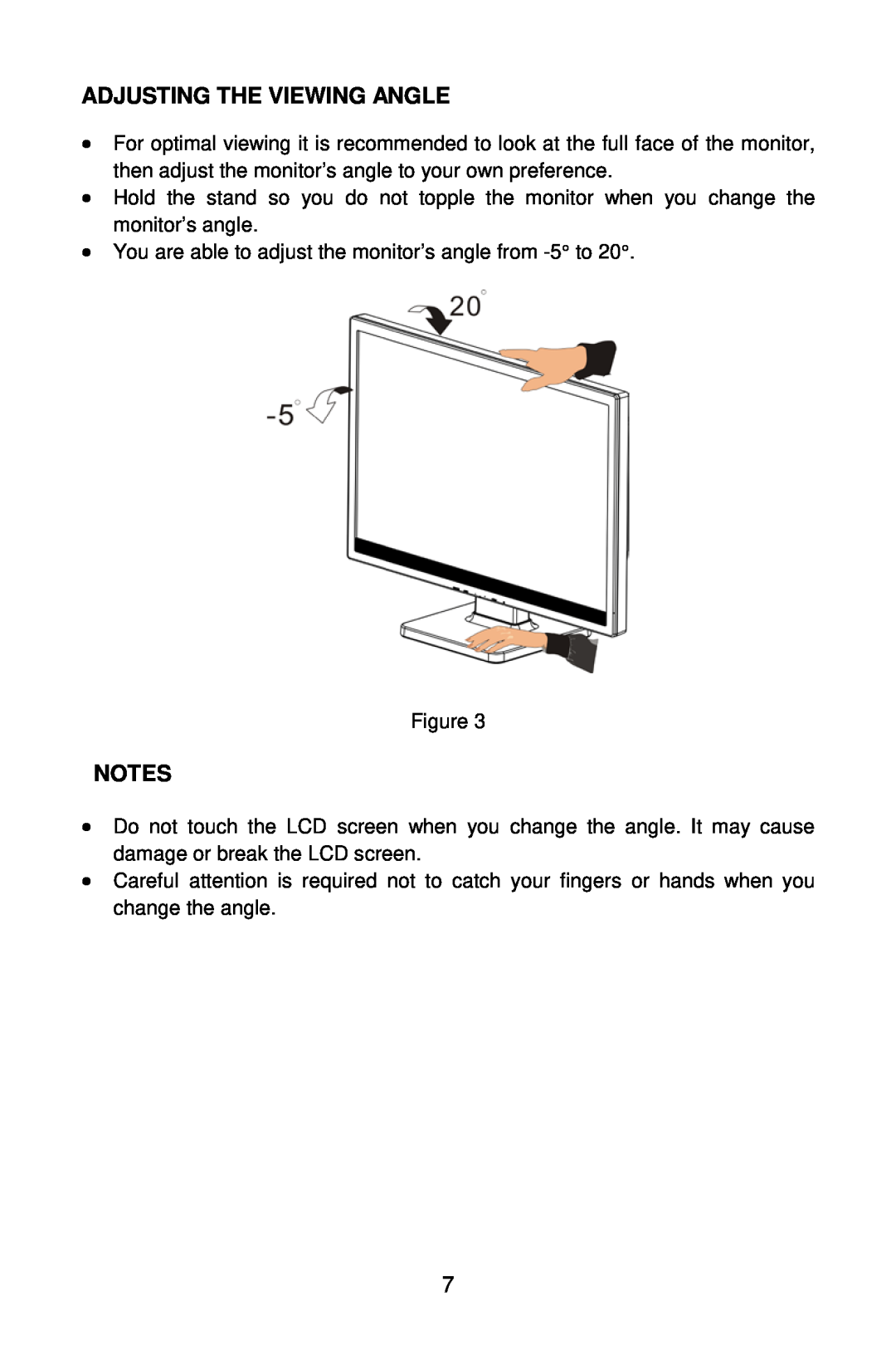 Envision Peripherals G2219 manual Adjusting The Viewing Angle 
