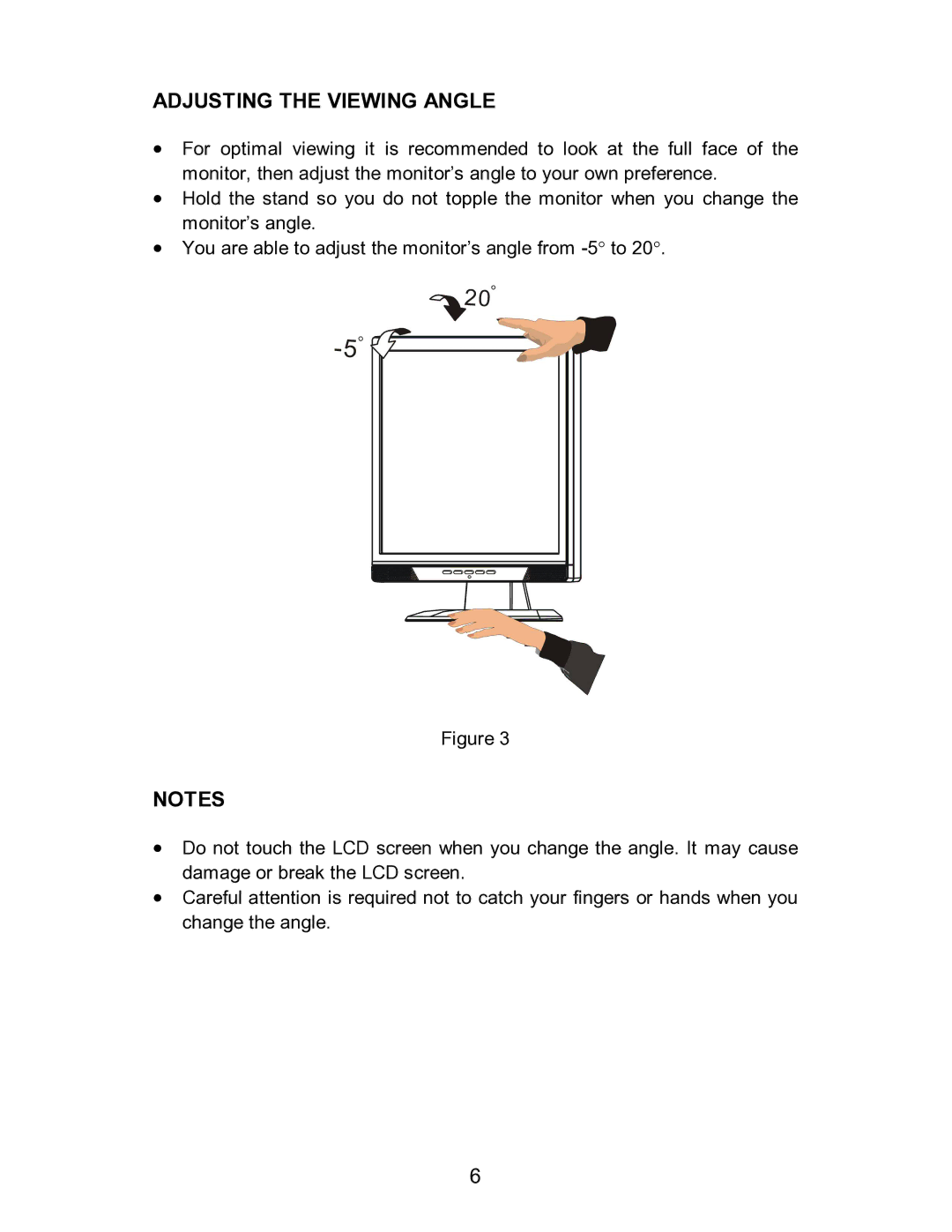 Envision Peripherals H712a user manual Adjusting the Viewing Angle 