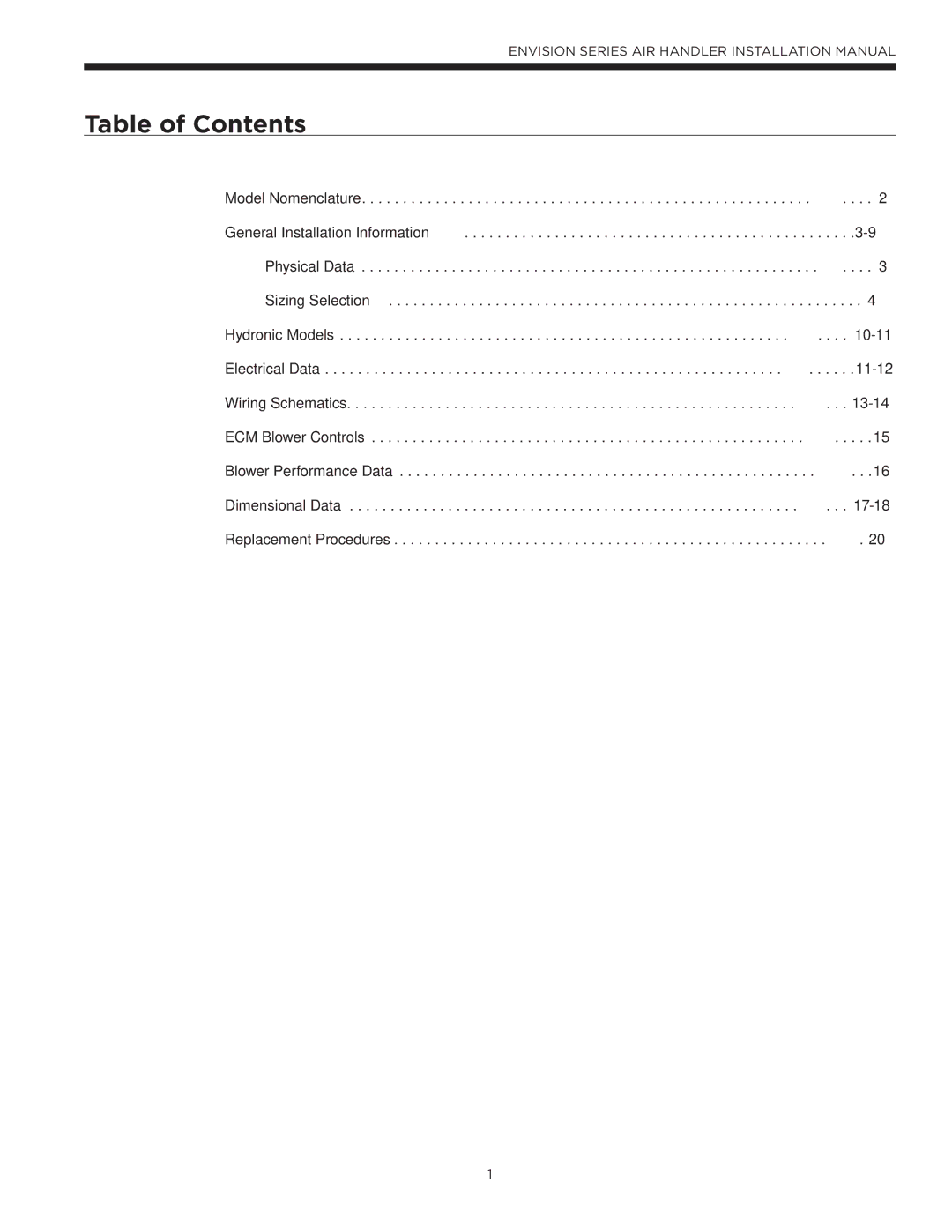 Envision Peripherals IM1603 installation manual Table of Contents 