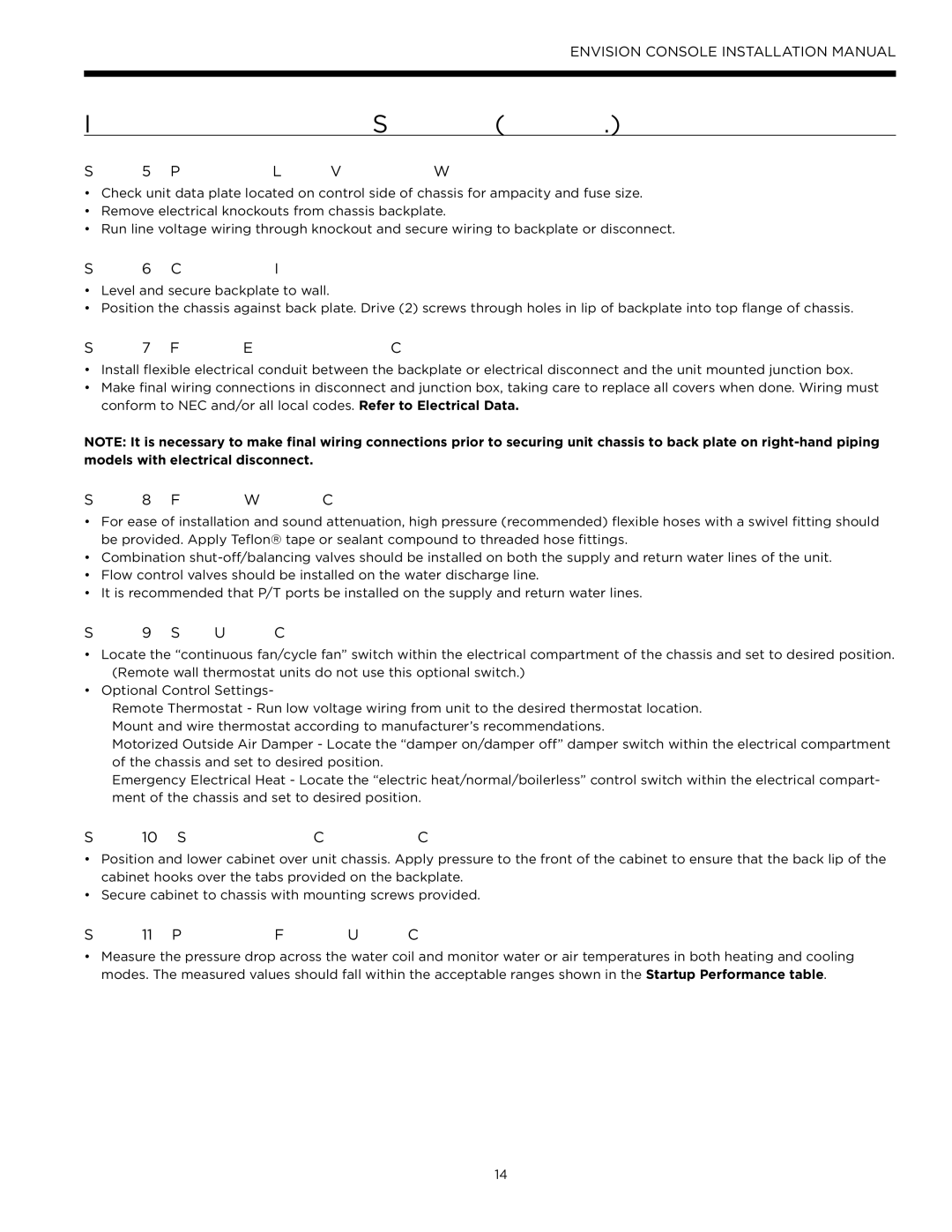 Envision Peripherals IM1609 10, IM1609 08 Provide Line Voltage Wiring, Chassis Installation, Final Electrical Connection 