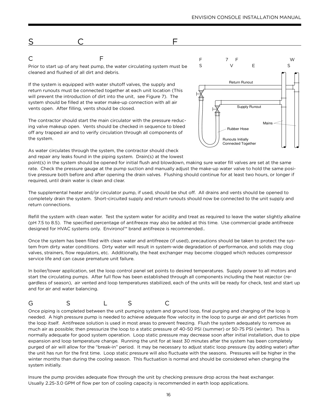 Envision Peripherals IM1609 10, IM1609 08 System Cleaning and Flushing, Ground Source Loop System Checkout 