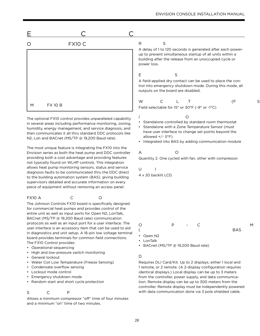 Envision Peripherals IM1609 10, IM1609 08 installation manual Optional FX10 Control 