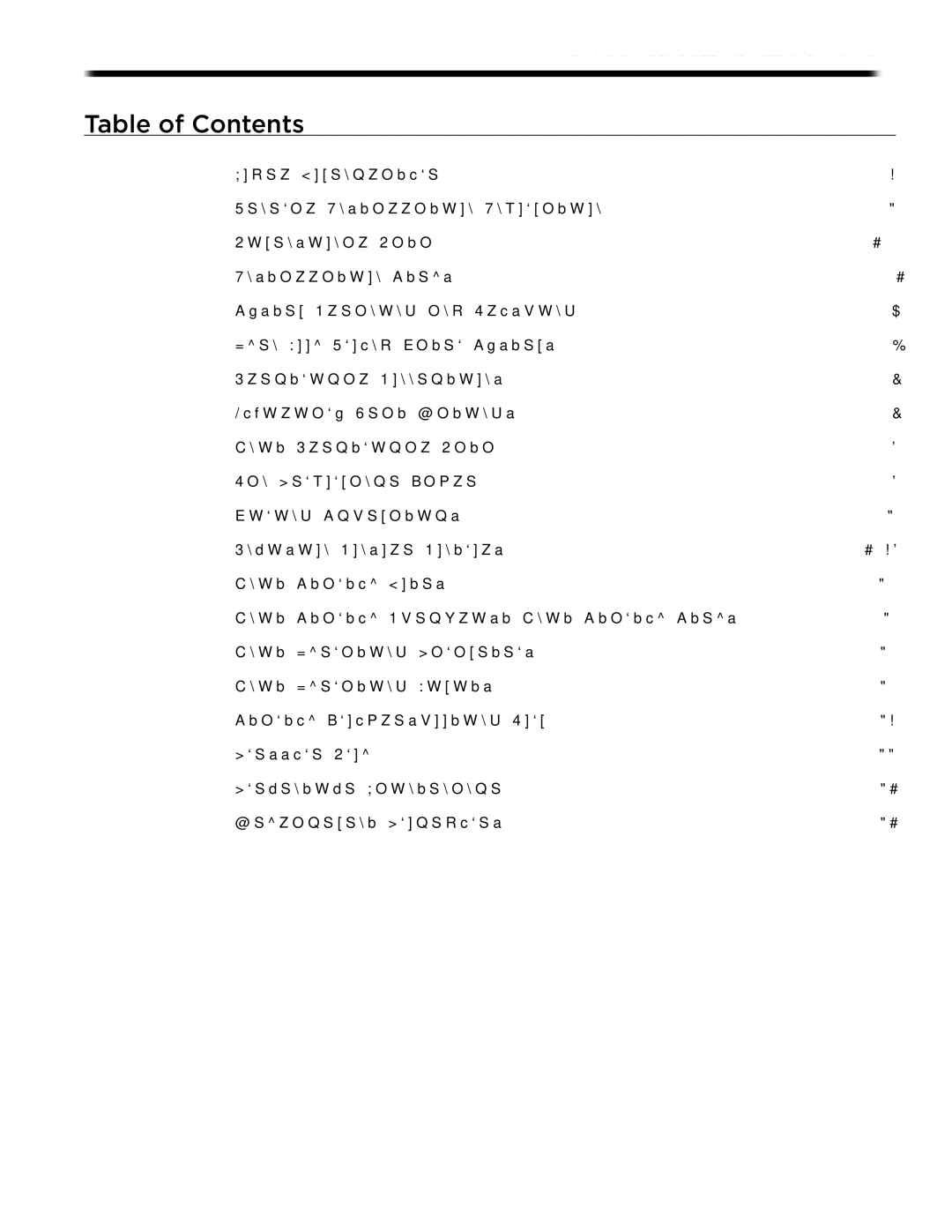 Envision Peripherals IM1609 10, IM1609 08 installation manual Table of Contents 