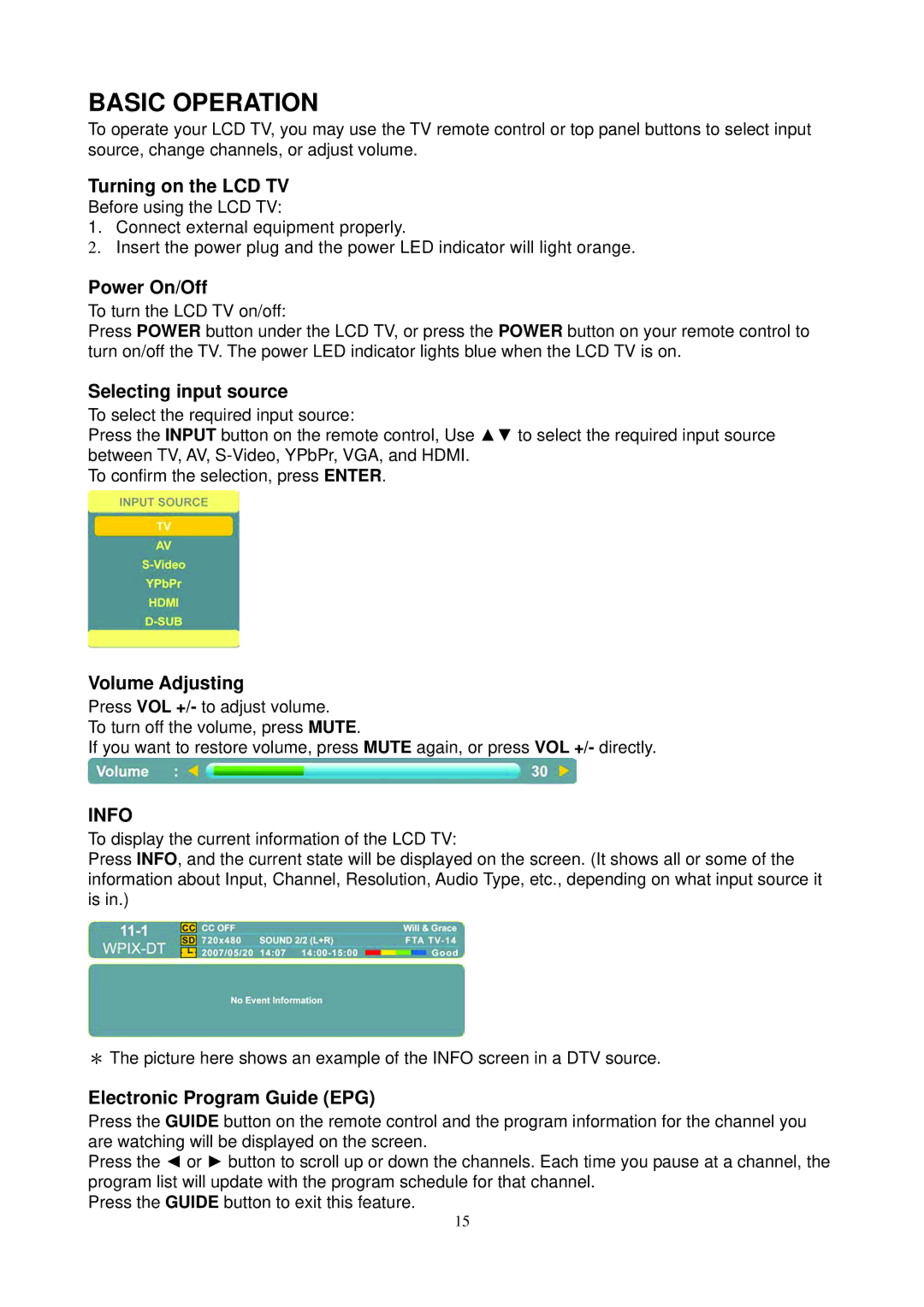 Envision Peripherals L19W698 manual Basic Operation 