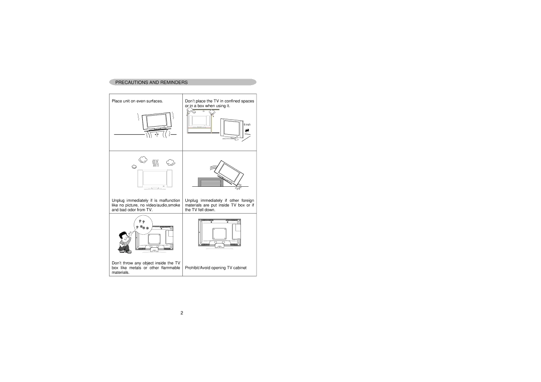 Envision Peripherals L19W698 manual Precautions and Reminders 