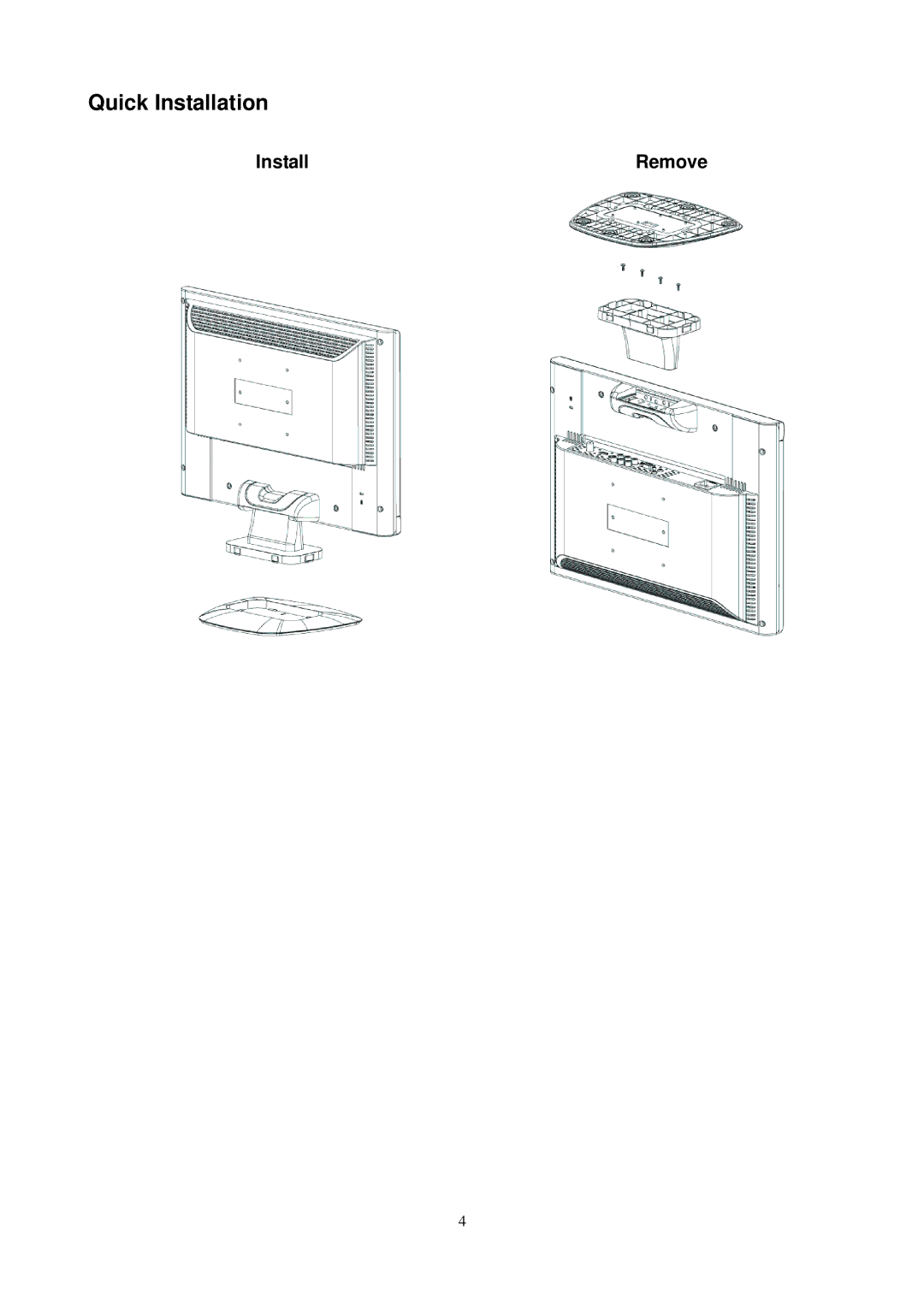 Envision Peripherals L19W698 manual Install 