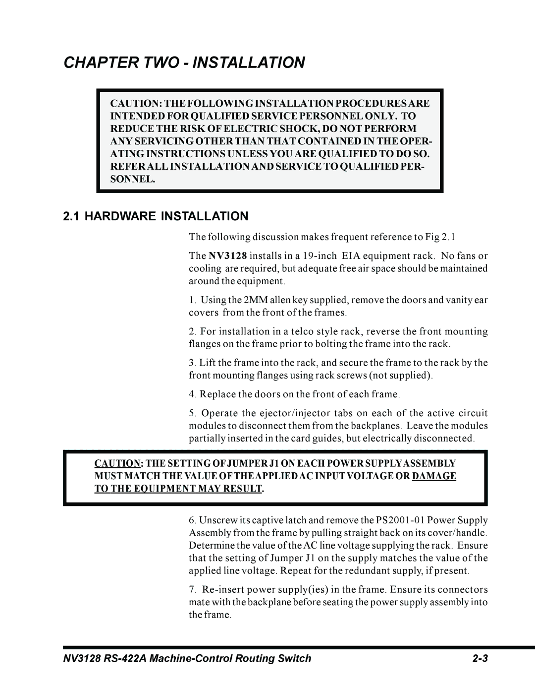 Envision Peripherals NV3128 manual Chapter TWO Installation 